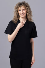 Încărcați imaginea în vizualizatorul Galerie, Costum Medical TAG ClassIQ | Uniforma Medicala Unisex Bumbac-Poliester | Negru