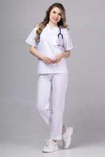 Încărcați imaginea în vizualizatorul Galerie, Costum Medical TAG ClassIQ | Uniforma Medicala Unisex Bumbac-Poliester | Alb