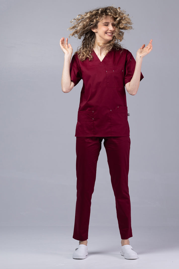 Costum Medical de dama TAG Premium Unisex | Uniforma Medicala Unisex Cotton Stretch | Visiniu