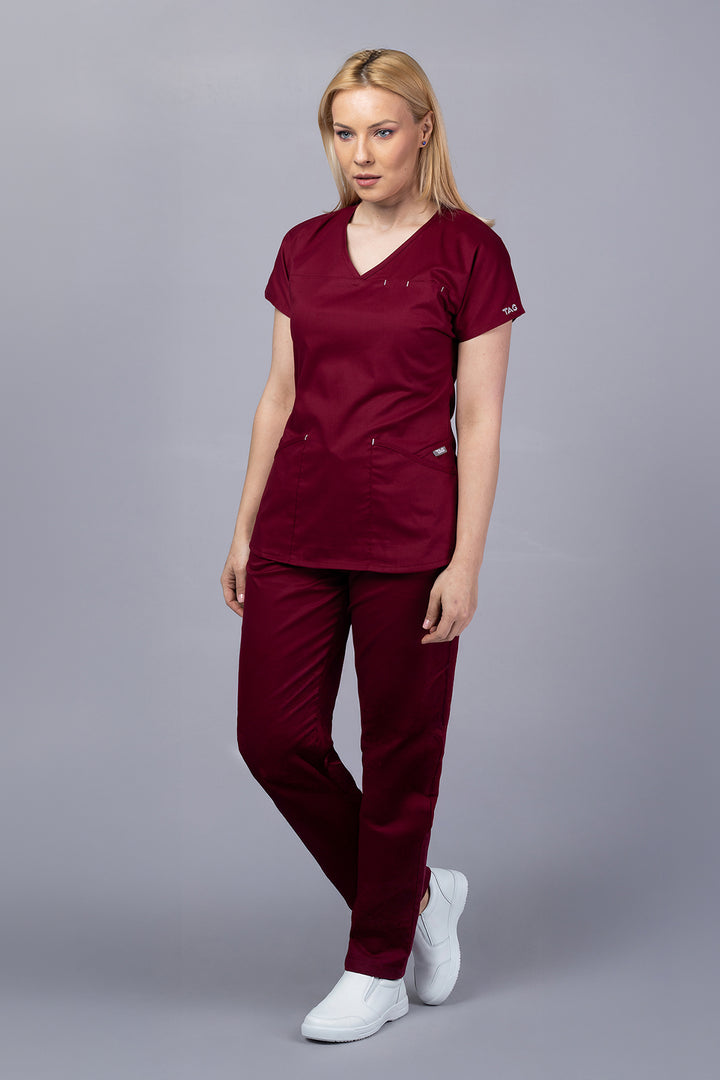 Costum Medical Premium TAG Ambra | Uniforma Medicala Feminina Cotton Stretch | Visiniu