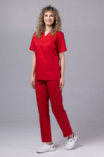 Încărcați imaginea în vizualizatorul Galerie, Costum Medical TAG ClassIQ | Uniforma Medicala Unisex Bumbac-Poliester | Rosu