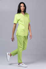 Încărcați imaginea în vizualizatorul Galerie, Costum Medical de dama TAG Premium Unisex | Uniforma Medicala Unisex Cotton Stretch | Green Apple