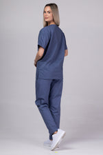Încărcați imaginea în vizualizatorul Galerie, Costum Medical de dama TAG Premium Unisex | Uniforma Medicala Unisex Cotton Stretch | Gri Petrol