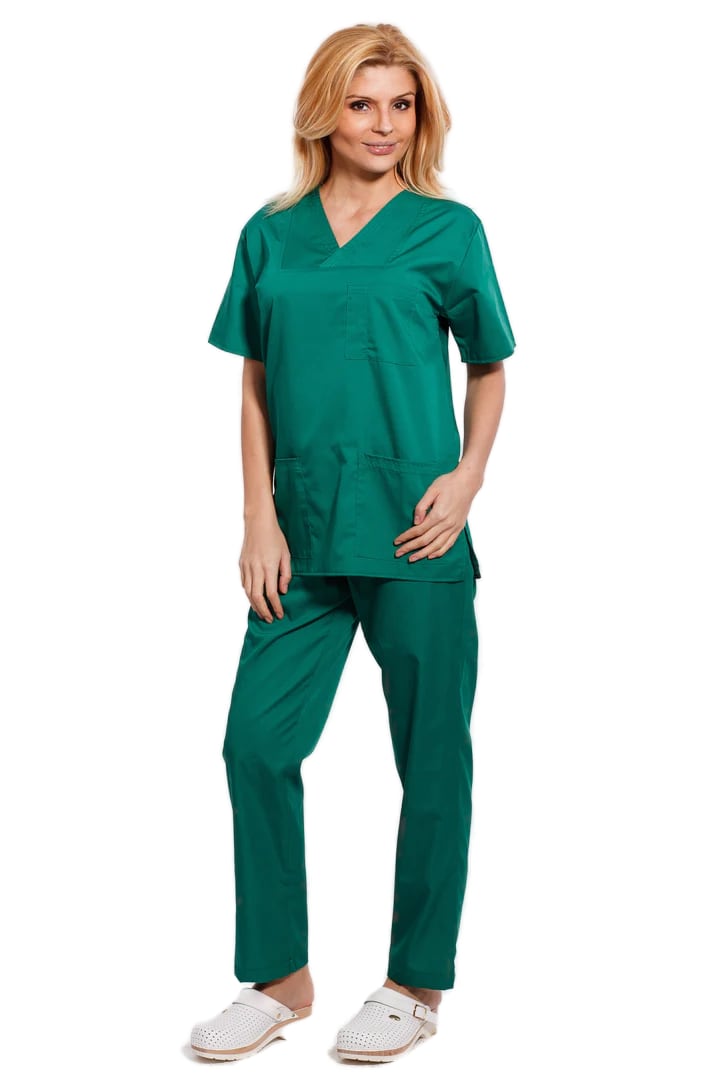 Uniforma medicala - Costum medical TAG clasic unisex  - Verde Forest