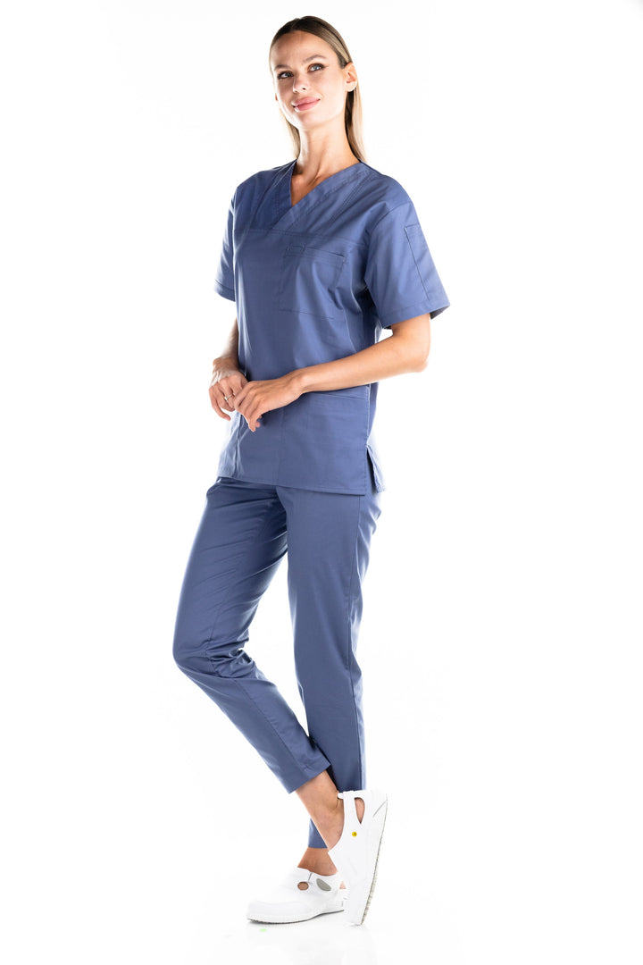 Uniforma medicala - Costum medical TAG Premium Cotton Stretch unisex - Gri petrol