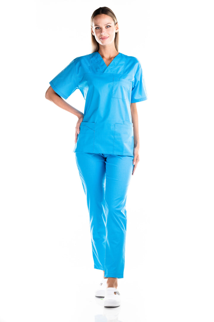 Uniforma medicala - Costum medical TAG Premium Cotton Stretch unisex - Ocean