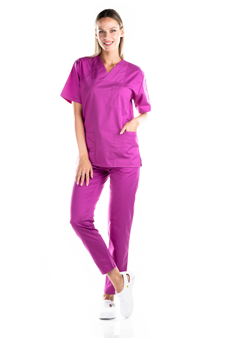 Uniforma medicala - Costum medical TAG Premium Cotton Stretch unisex - Mov