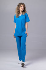 Încărcați imaginea în vizualizatorul Galerie, Costum Medical Premium TAG Stellar | Uniforma Medicala Unisex Poly Spandex | Albastru Royal