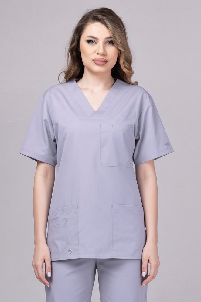 Costum Medical Premium de dama TAG Cool | Uniforma Medicala de vara | Argintiu