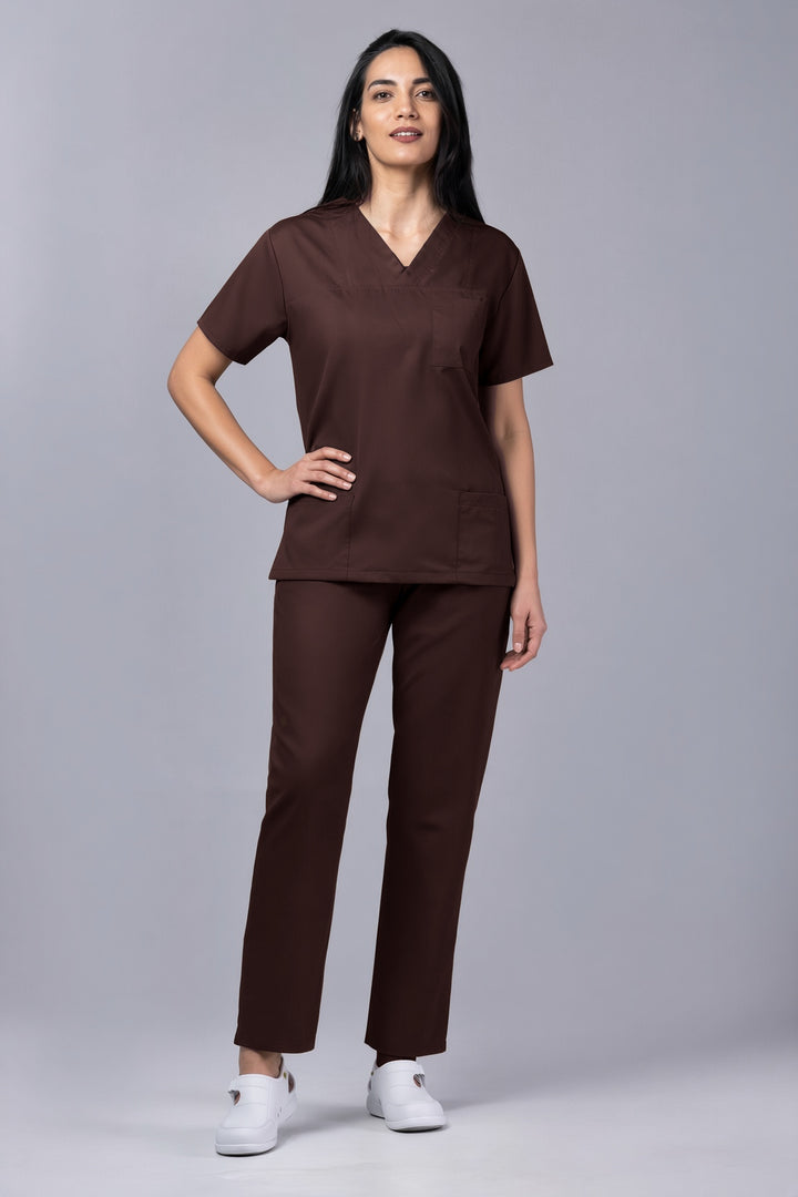 Costum Medical TAG ClassIQ | Uniforma Medicala Unisex Bumbac-Poliester | Maro