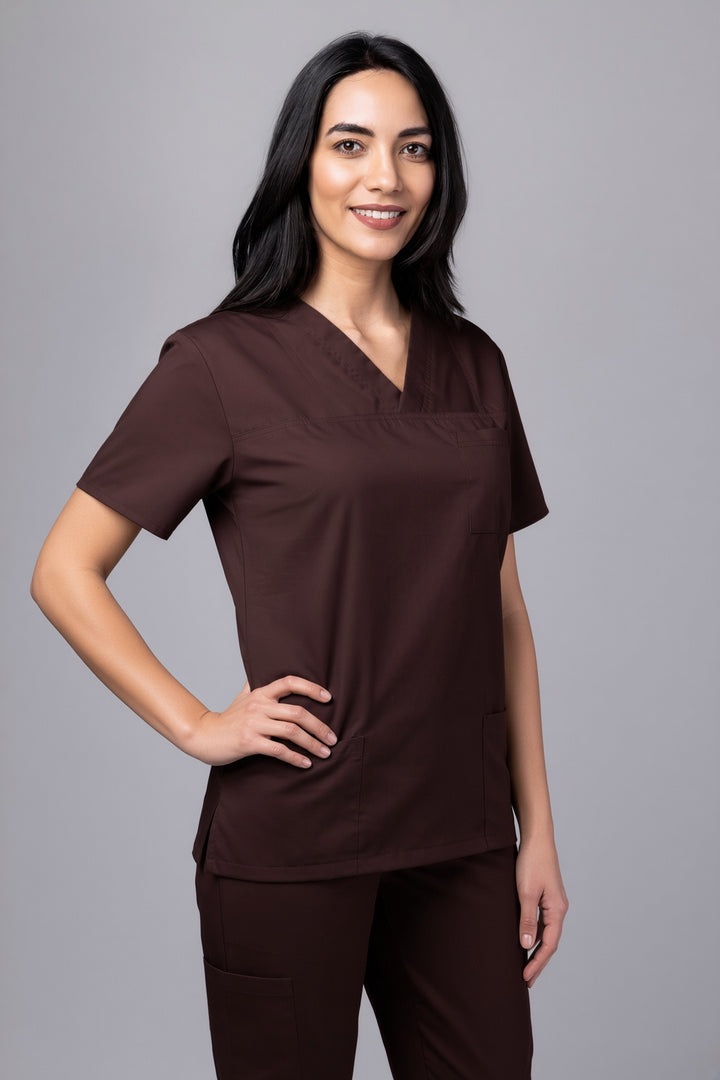 Costum Medical TAG ClassIQ | Uniforma Medicala Unisex Bumbac-Poliester | Maro