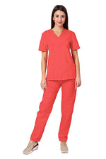 Load image into Gallery viewer, Uniforma medicala - Costum medical clasic unisex Atelierul de Halate - Corai