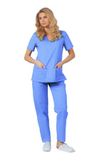 Load image into Gallery viewer, Uniforma medicala - Costum medical clasic unisex Atelierul de Halate - Albastru Jandarm