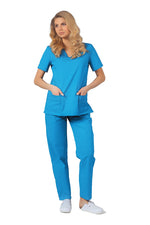 Load image into Gallery viewer, Uniforma medicala - Costum medical clasic unisex Atelierul de Halate - Albastru Ocean