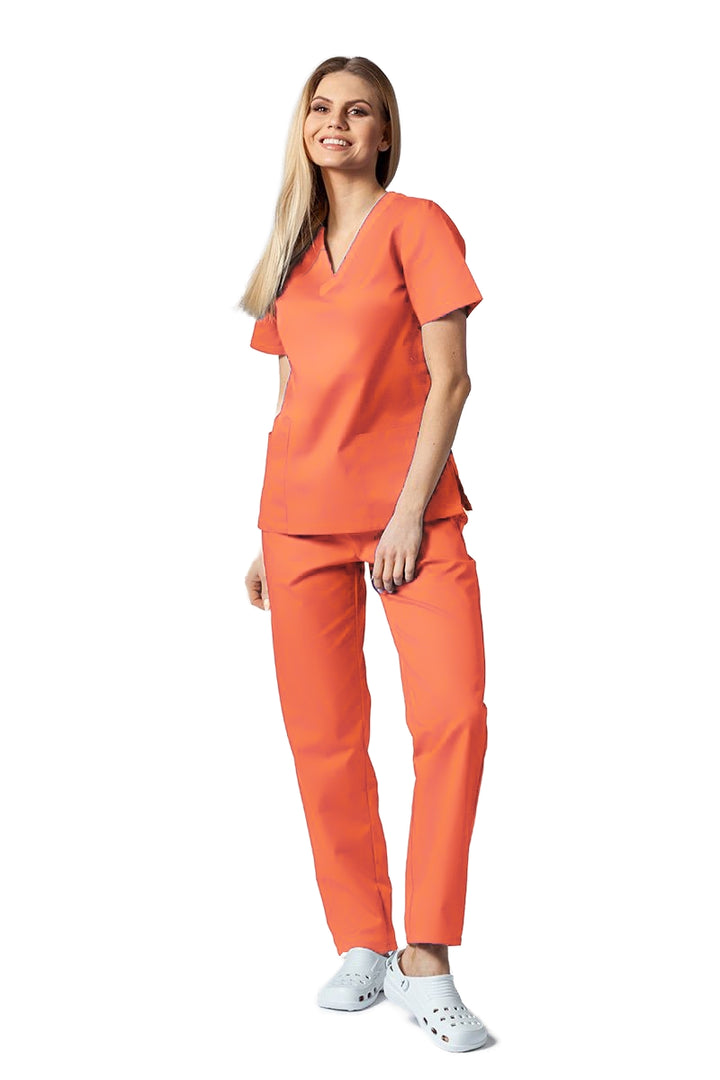 Uniforma medicala - Costum medical clasic unisex Atelierul de Halate - Somon