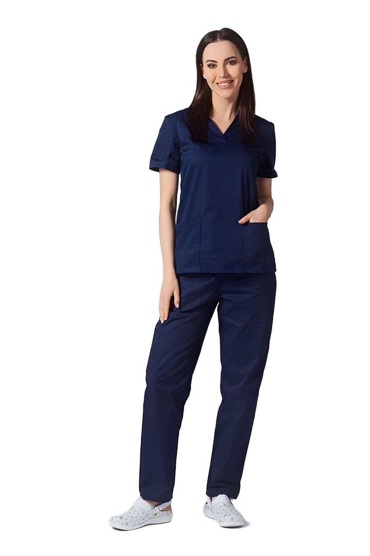 Uniforma medicala - Costum medical clasic unisex Atelierul de Halate - Bleumarin