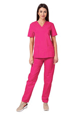 Load image into Gallery viewer, Uniforma medicala - Costum medical clasic unisex Atelierul de Halate - Ciclam