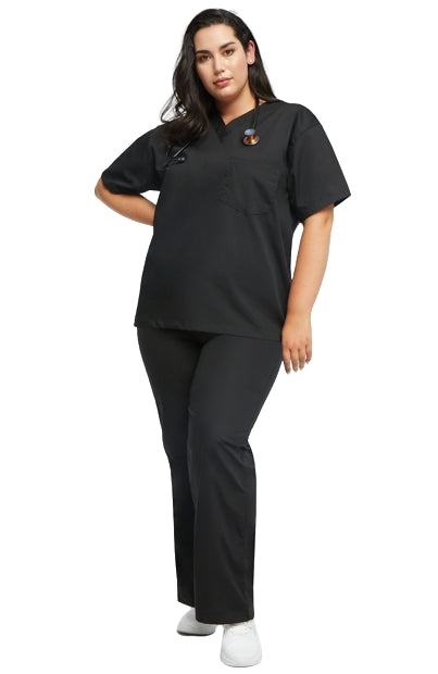 Uniforma medicala - Costum medical clasic unisex Atelierul de Halate - Negru