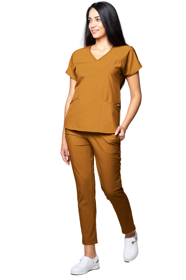 Uniforma medicala - Costum medical TAG Premium Ambra - Caramel