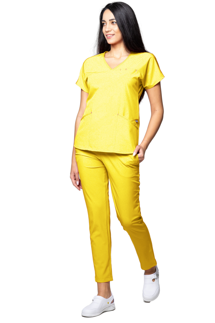 Uniforma medicala - Costum medical TAG Premium Ambra - Galben