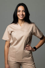Încărcați imaginea în vizualizatorul Galerie, Costum Medical de dama TAG Premium Unisex | Uniforma Medicala Unisex Cotton Stretch | Pudra
