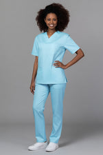 Load image into Gallery viewer, Costum Medical de dama TAG Premium Unisex | Uniforma Medicala Unisex Cotton Stretch | Aqua