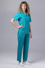 Încărcați imaginea în vizualizatorul Galerie, Costum Medical TAG ClassIQ | Uniforma Medicala Unisex Bumbac-Poliester | Turcoaz