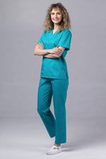 Încărcați imaginea în vizualizatorul Galerie, Costum Medical TAG ClassIQ | Uniforma Medicala Unisex Bumbac-Poliester | Turcoaz