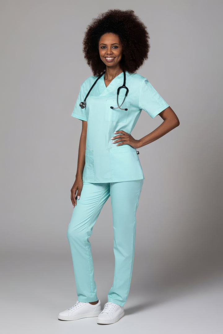 Costum Medical de dama TAG Premium Unisex | Uniforma Medicala Unisex Cotton Stretch | Fistic