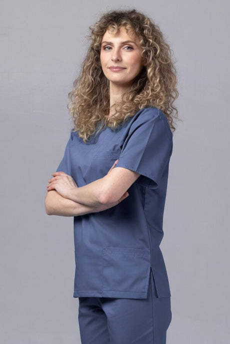Costum Medical TAG ClassIQ | Uniforma Medicala Unisex Bumbac-Poliester | Gri petrol