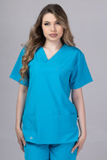 Încărcați imaginea în vizualizatorul Galerie, Costum Medical Premium TAG Stellar | Uniforma Medicala Unisex Poly Spandex | Ocean