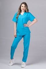Încărcați imaginea în vizualizatorul Galerie, Costum Medical Premium TAG Stellar | Uniforma Medicala Unisex Poly Spandex | Ocean