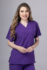 Încărcați imaginea în vizualizatorul Galerie, Costum Medical Premium TAG Stellar | Uniforma Medicala Unisex Poly Spandex | Velvet