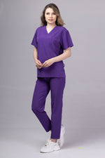 Încărcați imaginea în vizualizatorul Galerie, Costum Medical Premium TAG Stellar | Uniforma Medicala Unisex Poly Spandex | Velvet