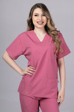 Încărcați imaginea în vizualizatorul Galerie, Costum Medical Premium TAG Stellar | Uniforma Medicala Unisex Poly Spandex | DustyRose