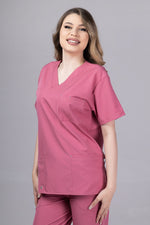 Încărcați imaginea în vizualizatorul Galerie, Costum Medical Premium TAG Stellar | Uniforma Medicala Unisex Poly Spandex | DustyRose
