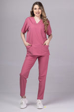 Încărcați imaginea în vizualizatorul Galerie, Costum Medical Premium TAG Stellar | Uniforma Medicala Unisex Poly Spandex | DustyRose