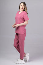 Încărcați imaginea în vizualizatorul Galerie, Costum Medical Premium TAG Stellar | Uniforma Medicala Unisex Poly Spandex | DustyRose