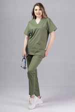 Încărcați imaginea în vizualizatorul Galerie, Costum Medical Premium de dama TAG Cool | Uniforma Medicala de vara | Kaki