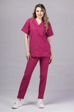 Încărcați imaginea în vizualizatorul Galerie, Costum Medical de dama TAG Premium Unisex | Uniforma Medicala Unisex Cotton Stretch | Zmeura