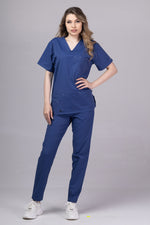 Încărcați imaginea în vizualizatorul Galerie, Costum Medical Premium de dama TAG Cool | Uniforma Medicala de vara | Galaxy Blue