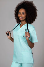 Încărcați imaginea în vizualizatorul Galerie, Costum Medical de dama TAG Premium Unisex | Uniforma Medicala Unisex Cotton Stretch | Fistic