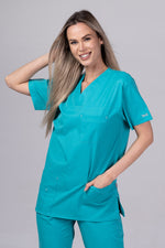 Încărcați imaginea în vizualizatorul Galerie, Costum Medical Premium TAG Stellar | Uniforma Medicala Unisex Poly Spandex | Turcoaz