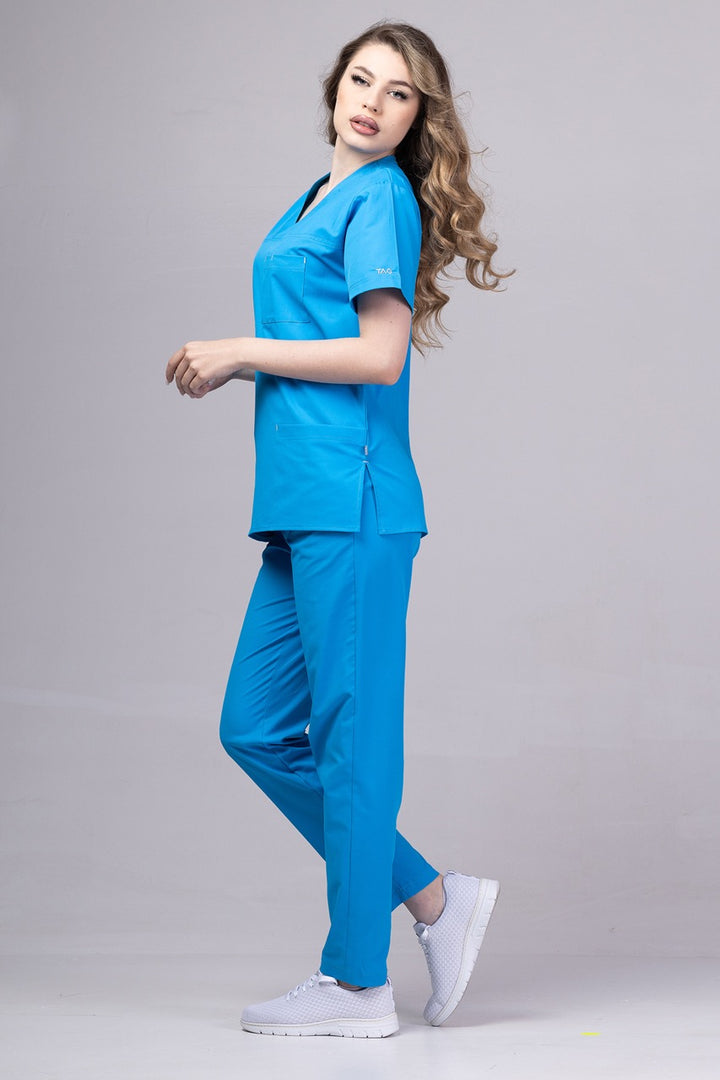 Costum Medical Premium de dama TAG Cool | Uniforma Medicala de vara | Ocean