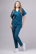 Încărcați imaginea în vizualizatorul Galerie, Costum Medical Premium de dama TAG Cool | Uniforma Medicala de vara | Pacific