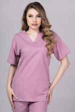 Încărcați imaginea în vizualizatorul Galerie, Costum Medical Premium de dama TAG Cool | Uniforma Medicala de vara | Dusty Rose
