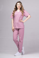 Încărcați imaginea în vizualizatorul Galerie, Costum Medical Premium de dama TAG Cool | Uniforma Medicala de vara | Dusty Rose