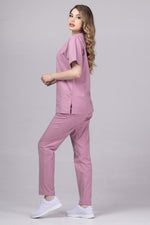 Încărcați imaginea în vizualizatorul Galerie, Costum Medical Premium de dama TAG Cool | Uniforma Medicala de vara | Dusty Rose