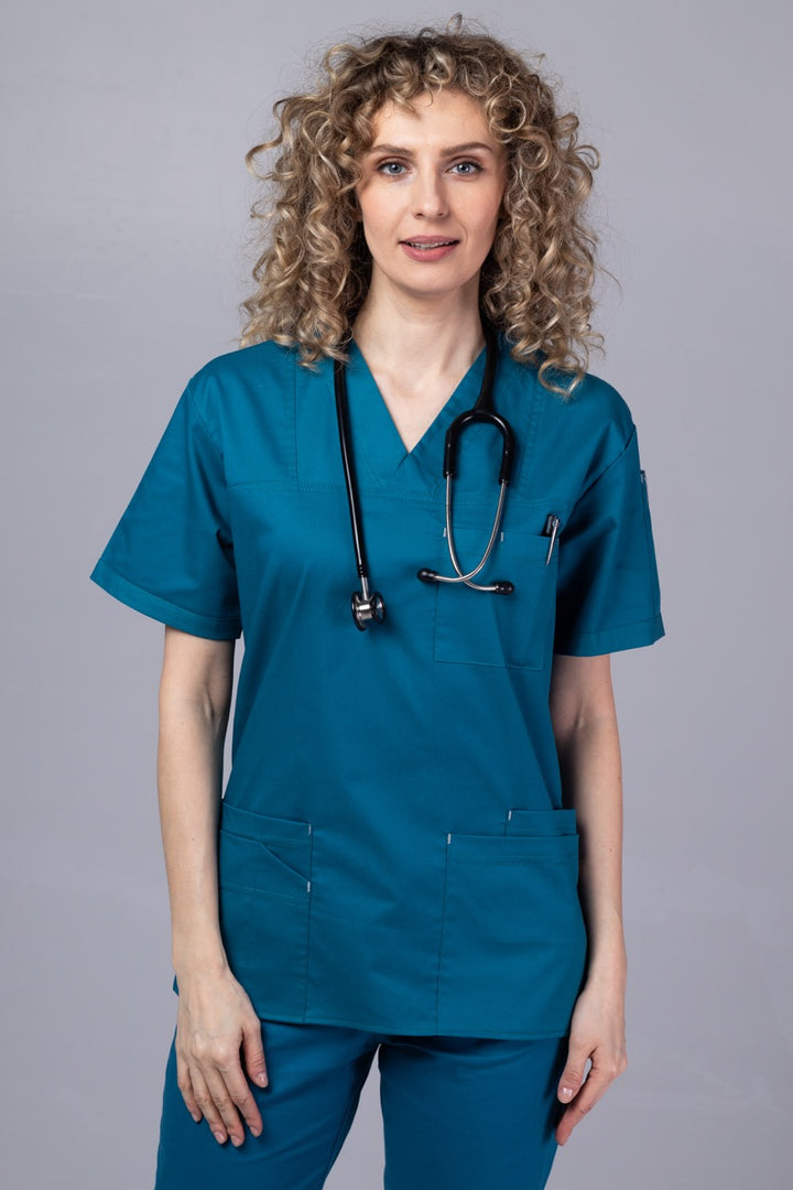 Costum Medical de dama TAG Premium Unisex | Uniforma Medicala Unisex Cotton Stretch | Pacific