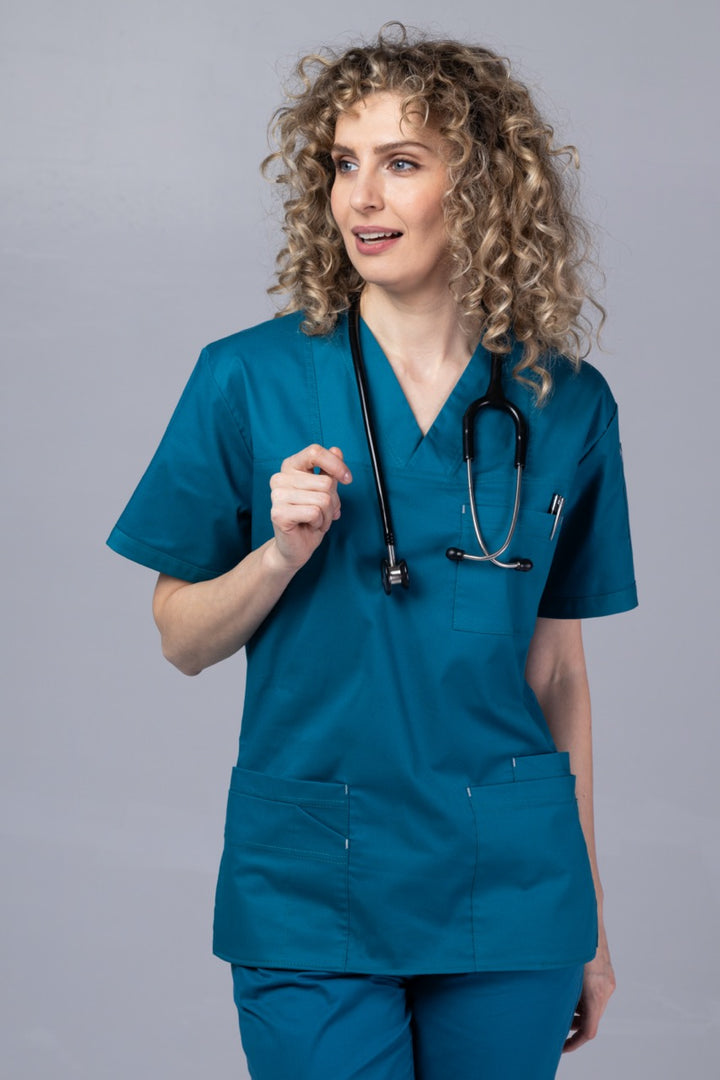 Costum Medical de dama TAG Premium Unisex | Uniforma Medicala Unisex Cotton Stretch | Pacific